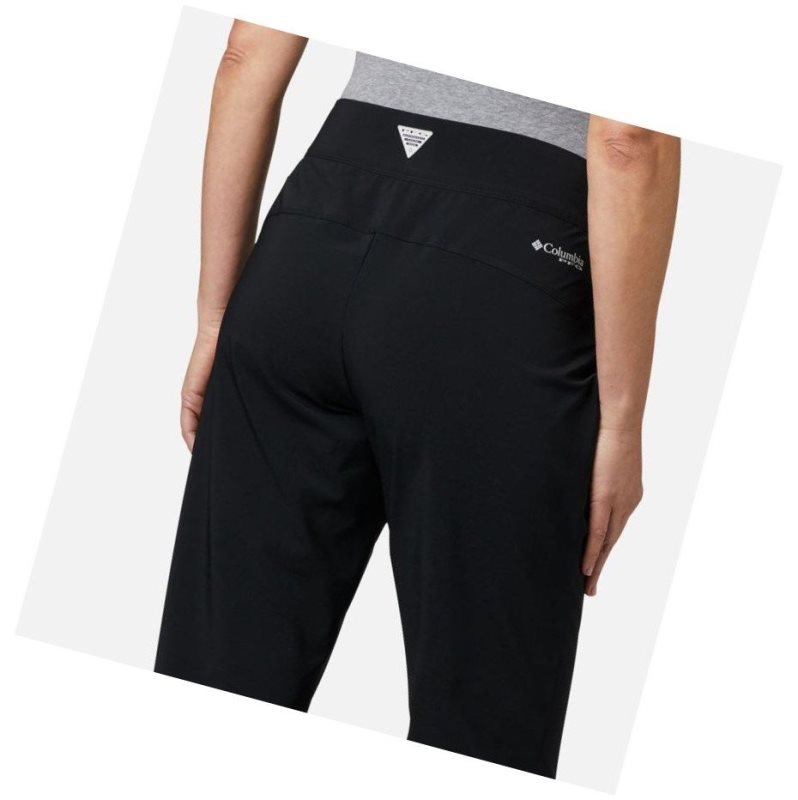 Columbia PFG Slack Water Woven Pantolon Kadın Siyah | 75326-ASVE