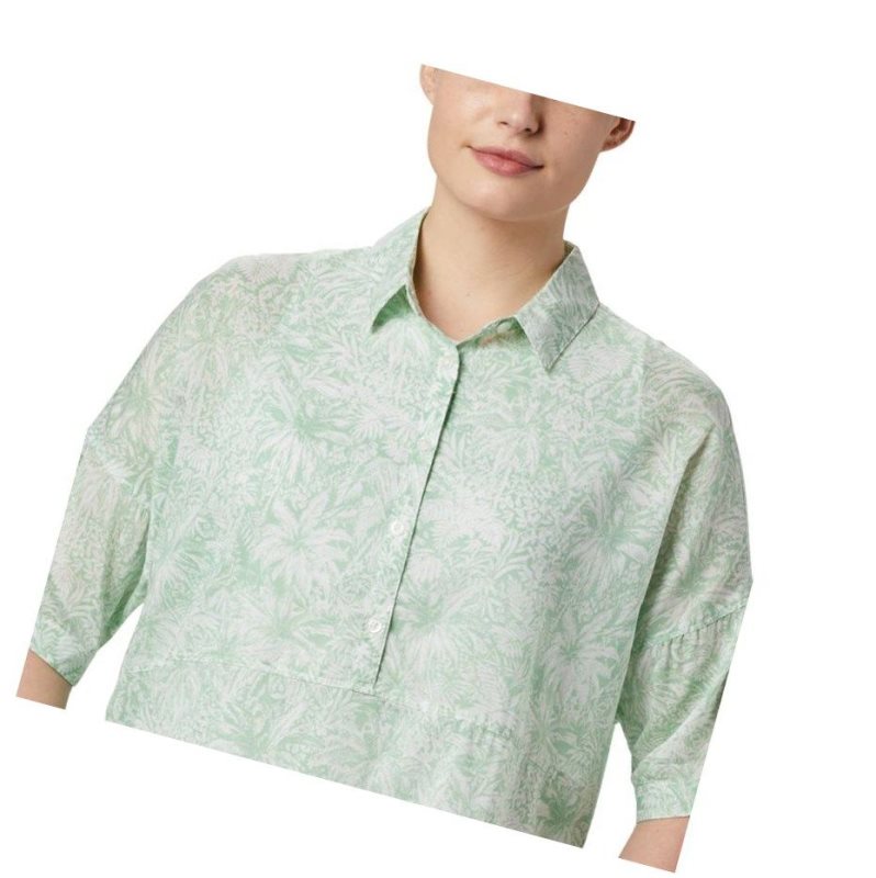 Columbia PFG Sun Drifter 3/4 Sleeve Tunic Gömlek Kadın Nane | 16805-IYWQ