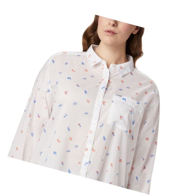Columbia PFG Sun Drifter II Long Sleeve Plus Size Gömlek Kadın Turuncu | 64170-BJLX
