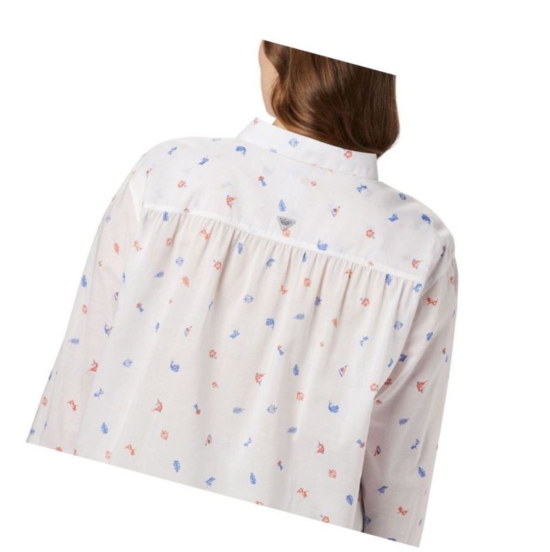 Columbia PFG Sun Drifter II Long Sleeve Plus Size Gömlek Kadın Turuncu | 64170-BJLX