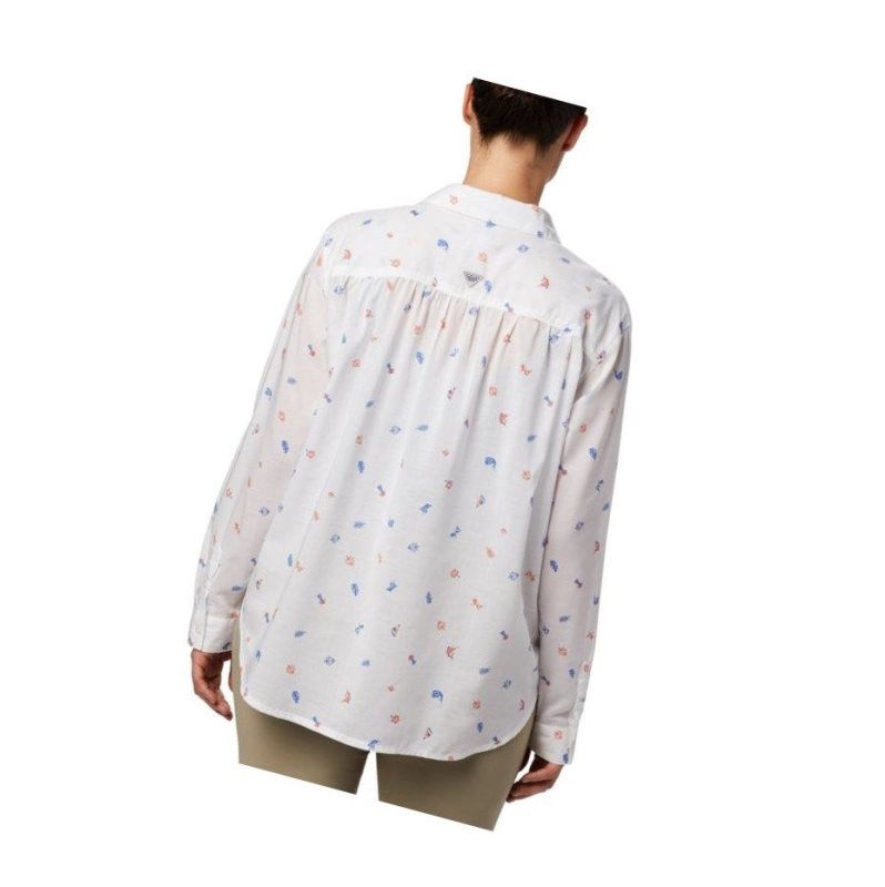Columbia PFG Sun Drifter II Long Sleeve Gömlek Kadın Turuncu | 98041-AKQX