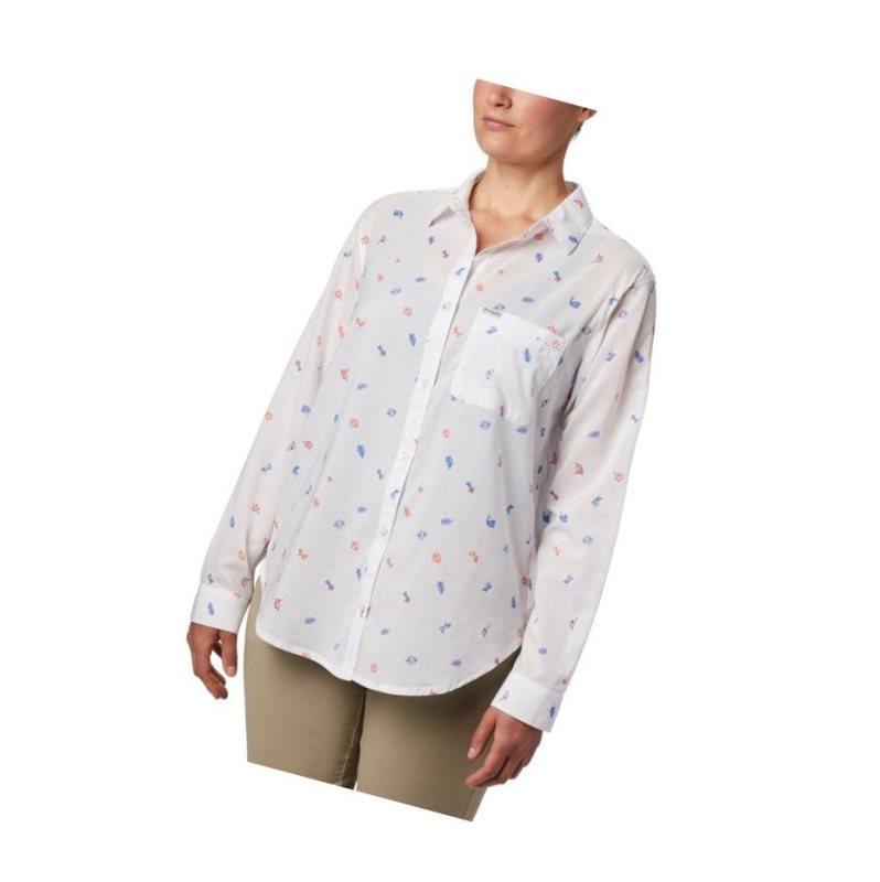 Columbia PFG Sun Drifter II Long Sleeve Gömlek Kadın Turuncu | 98041-AKQX