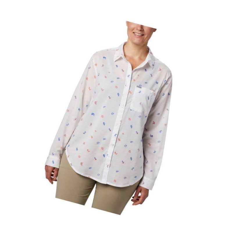 Columbia PFG Sun Drifter II Long Sleeve Gömlek Kadın Turuncu | 98041-AKQX