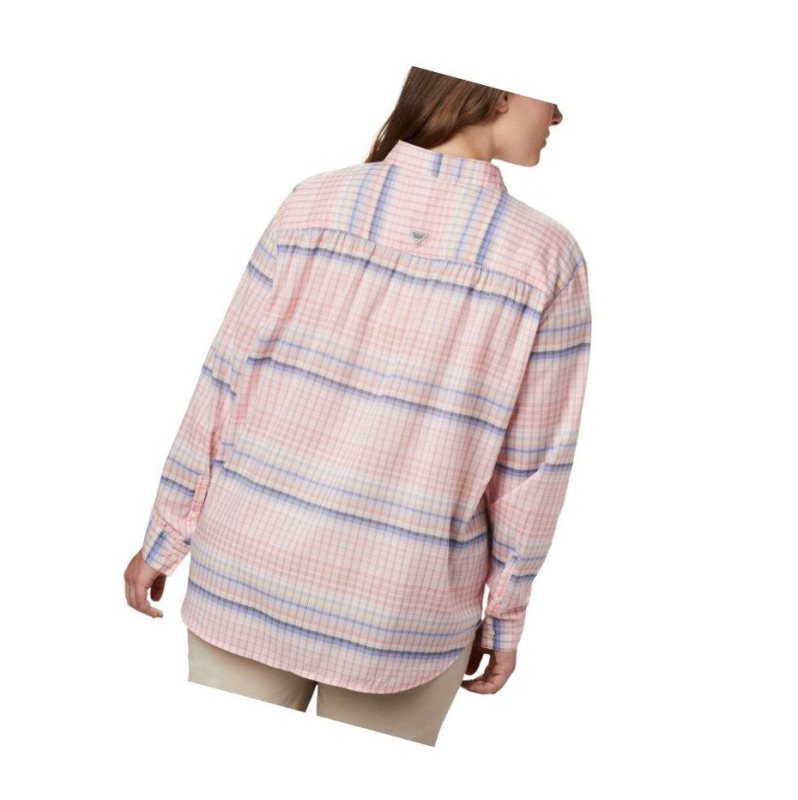 Columbia PFG Sun Drifter II Long Sleeve Plus Size Gömlek Kadın Renkli | 86342-ESJQ