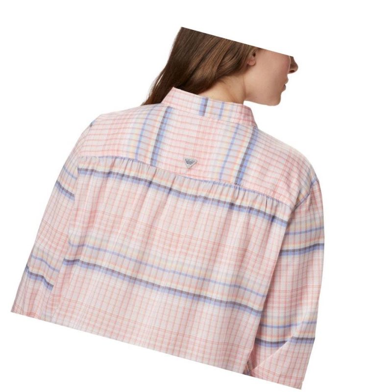 Columbia PFG Sun Drifter II Long Sleeve Plus Size Gömlek Kadın Renkli | 86342-ESJQ