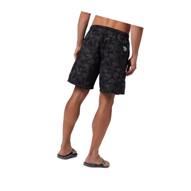 Columbia PFG Super Backcast Water Şort Erkek Siyah Camo | 27538-FHRJ