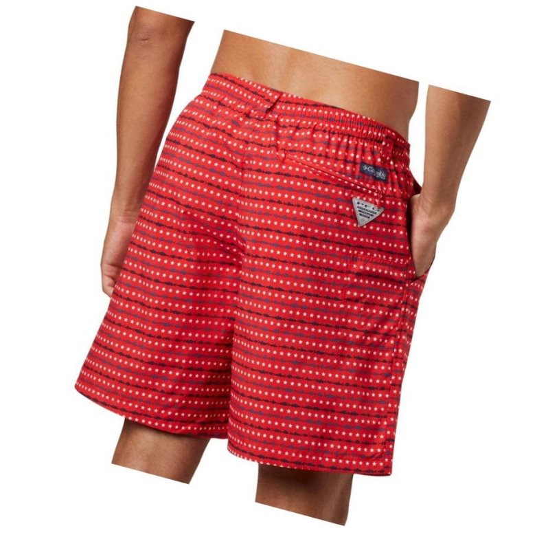 Columbia PFG Super Backcast Water Şort Erkek Kırmızı | 09628-MVUA