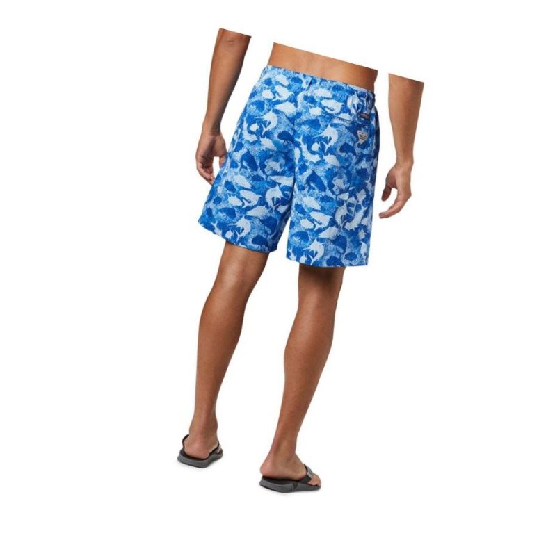 Columbia PFG Super Backcast Water Şort Erkek Mavi Camo | 85163-DOLS