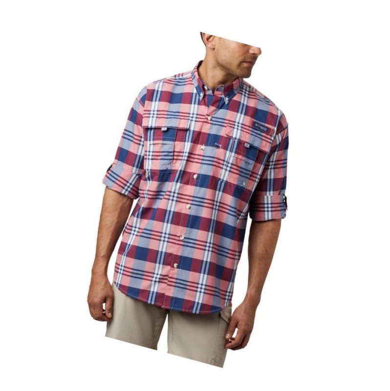 Columbia PFG Super Bahama Long Sleeve Gömlek Erkek Koyu Gri Renkli | 70193-BMAU
