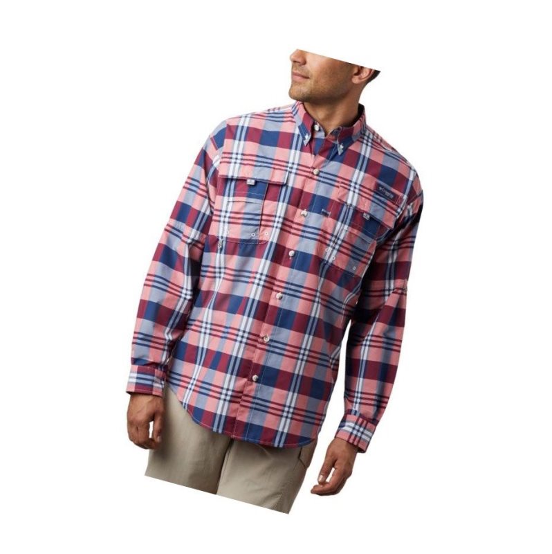 Columbia PFG Super Bahama Long Sleeve Gömlek Erkek Koyu Gri Renkli | 70193-BMAU