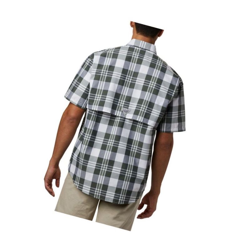 Columbia PFG Super Bahama Short Sleeve Gömlek Erkek Siyah Renkli | 46159-QTLY