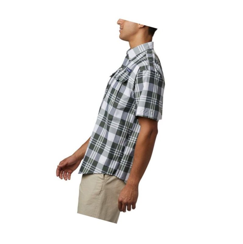 Columbia PFG Super Bahama Short Sleeve Gömlek Erkek Siyah Renkli | 46159-QTLY