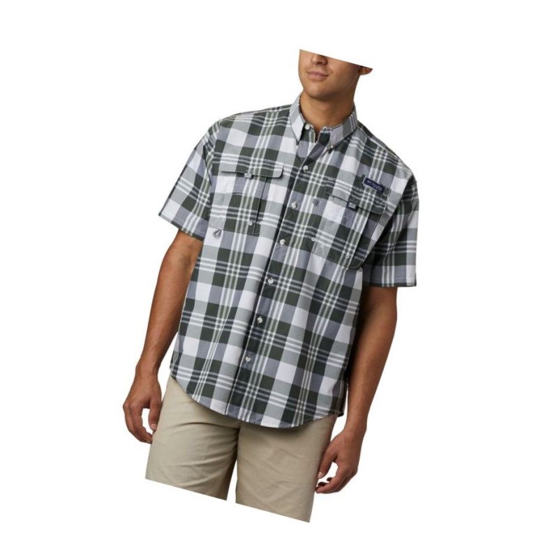 Columbia PFG Super Bahama Short Sleeve Gömlek Erkek Siyah Renkli | 46159-QTLY