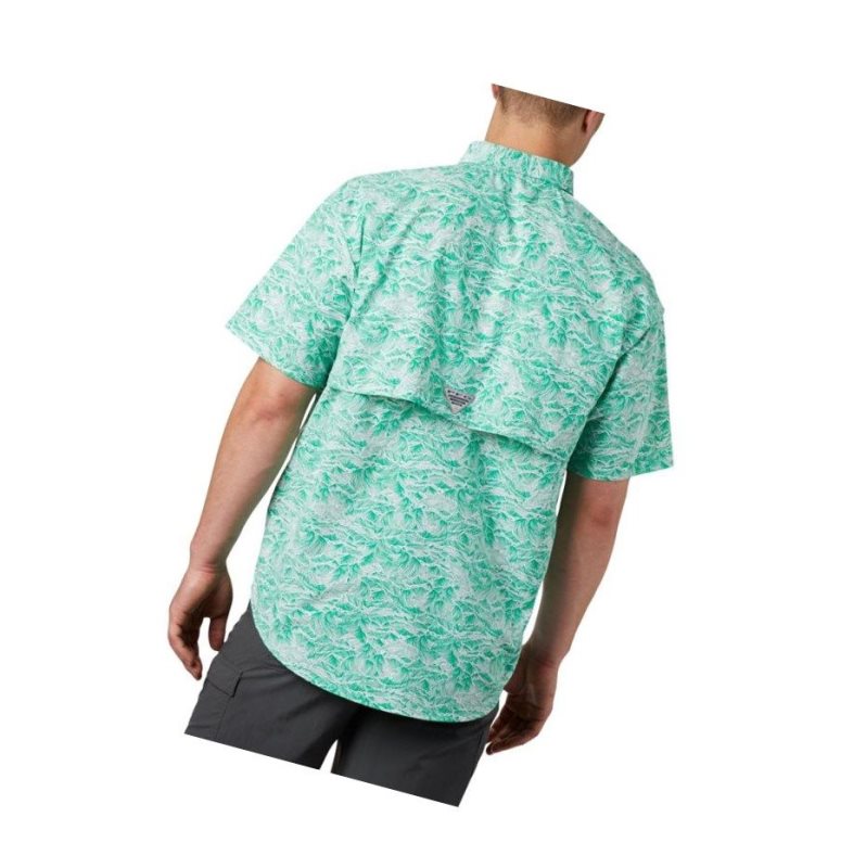 Columbia PFG Super Bahama Short Sleeve Gömlek Erkek Açık Yeşil | 27695-ZMAH