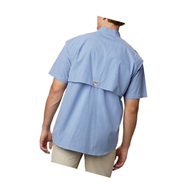 Columbia PFG Super Bonehead Classic Short Sleeve Gömlek Erkek Mavi | 82067-GHXR