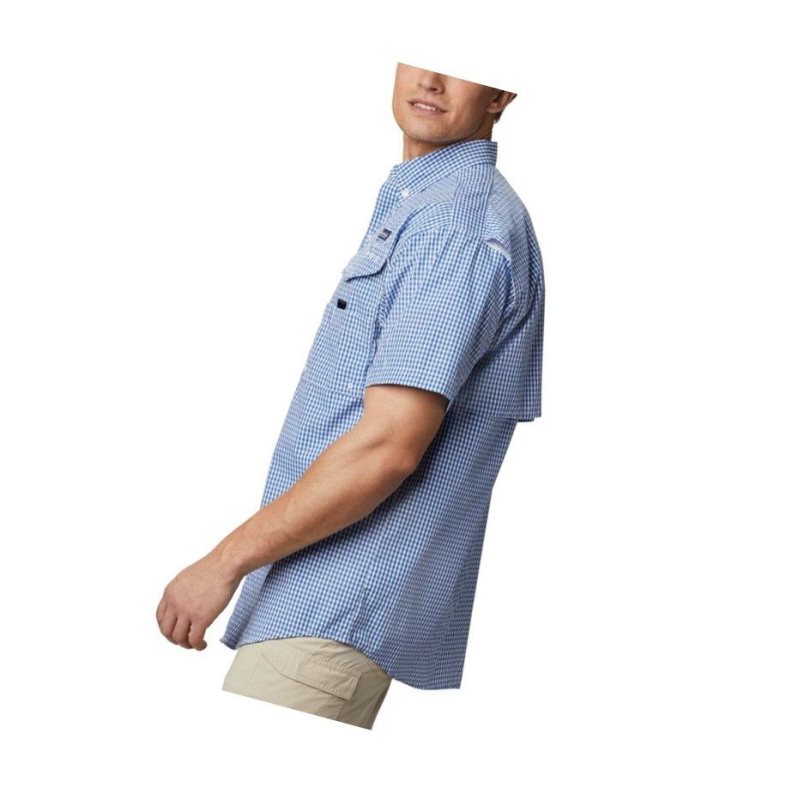 Columbia PFG Super Bonehead Classic Short Sleeve Gömlek Erkek Mavi | 82067-GHXR
