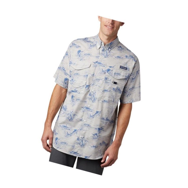 Columbia PFG Super Bonehead Classic Short Sleeve Gömlek Erkek Mavi | 03672-LCFH