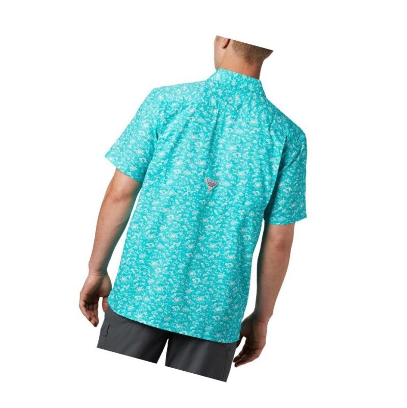 Columbia PFG Super Slack Tide Camp Gömlek Erkek Açık Turkuaz | 76430-MUOK