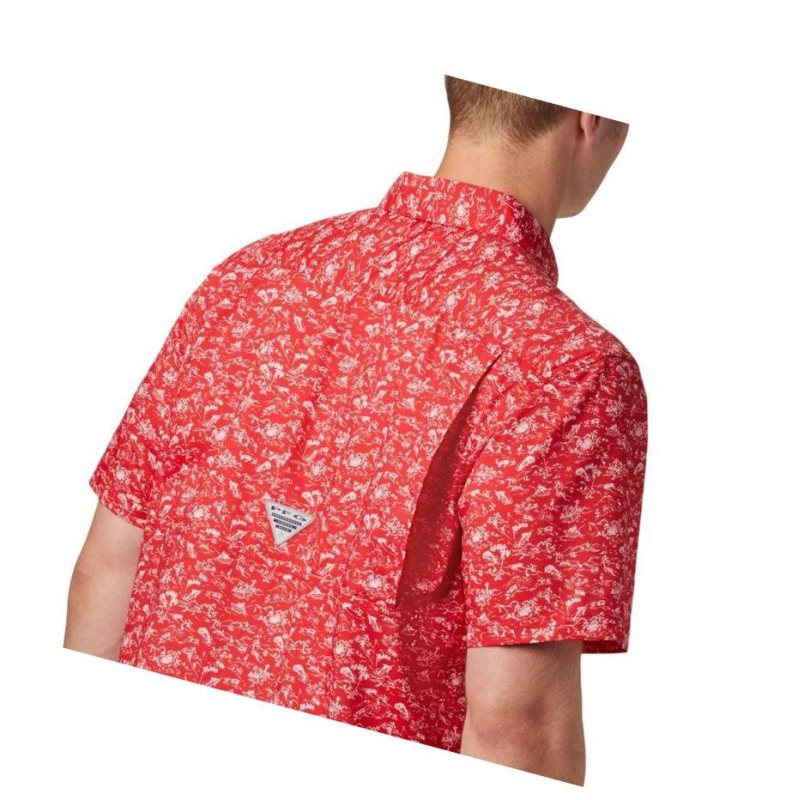 Columbia PFG Super Slack Tide Camp Gömlek Erkek Kırmızı | 45138-JITZ