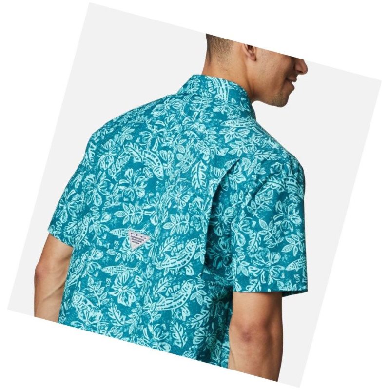 Columbia PFG Super Slack Tide Camp Gömlek Erkek Mavi | 16409-EYKR