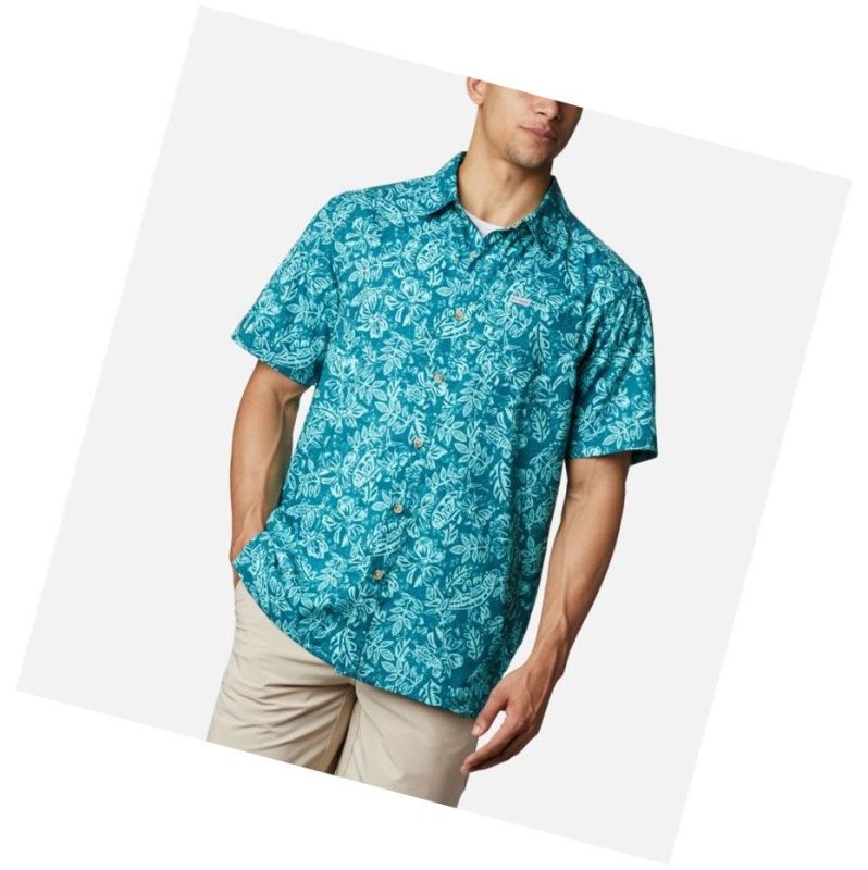 Columbia PFG Super Slack Tide Camp Gömlek Erkek Mavi | 16409-EYKR