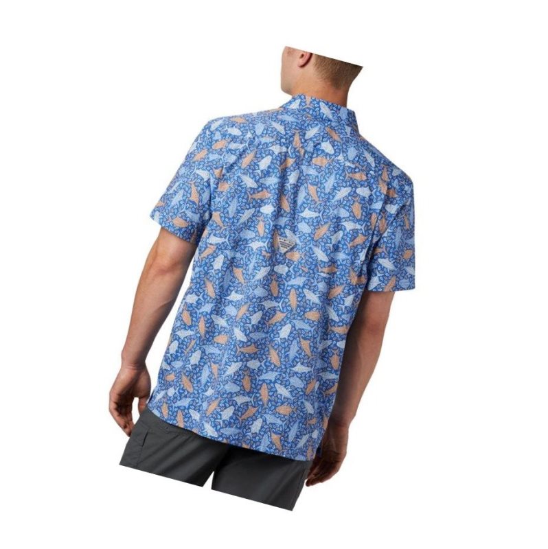 Columbia PFG Super Slack Tide Camp Tall Gömlek Erkek Mavi | 57201-JLRZ