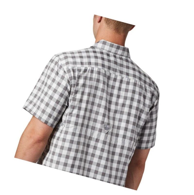 Columbia PFG Super Slack Tide Camp Tall Gömlek Erkek Gri | 26938-NQUM