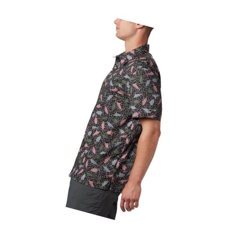 Columbia PFG Super Slack Tide Camp Tall Gömlek Erkek Siyah | 18520-PBDU