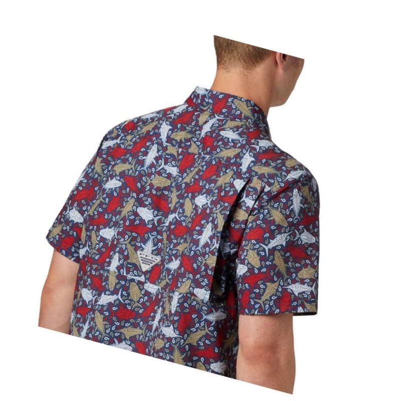 Columbia PFG Super Slack Tide Camp Tall Gömlek Erkek Koyu Gri | 01483-ILEM