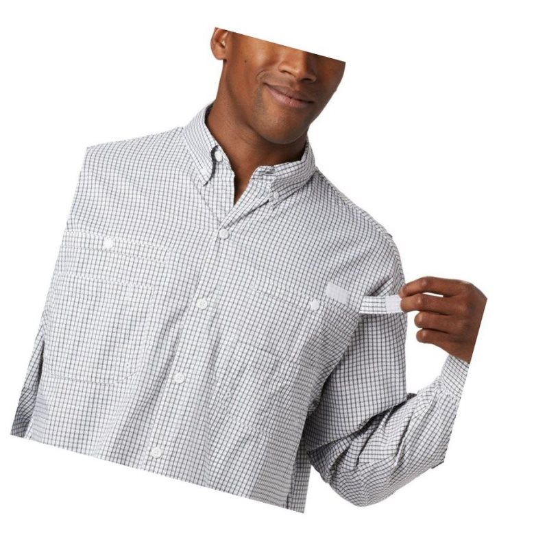 Columbia PFG Super Tamiami Long Sleeve Gömlek Erkek Siyah | 96412-HGZX