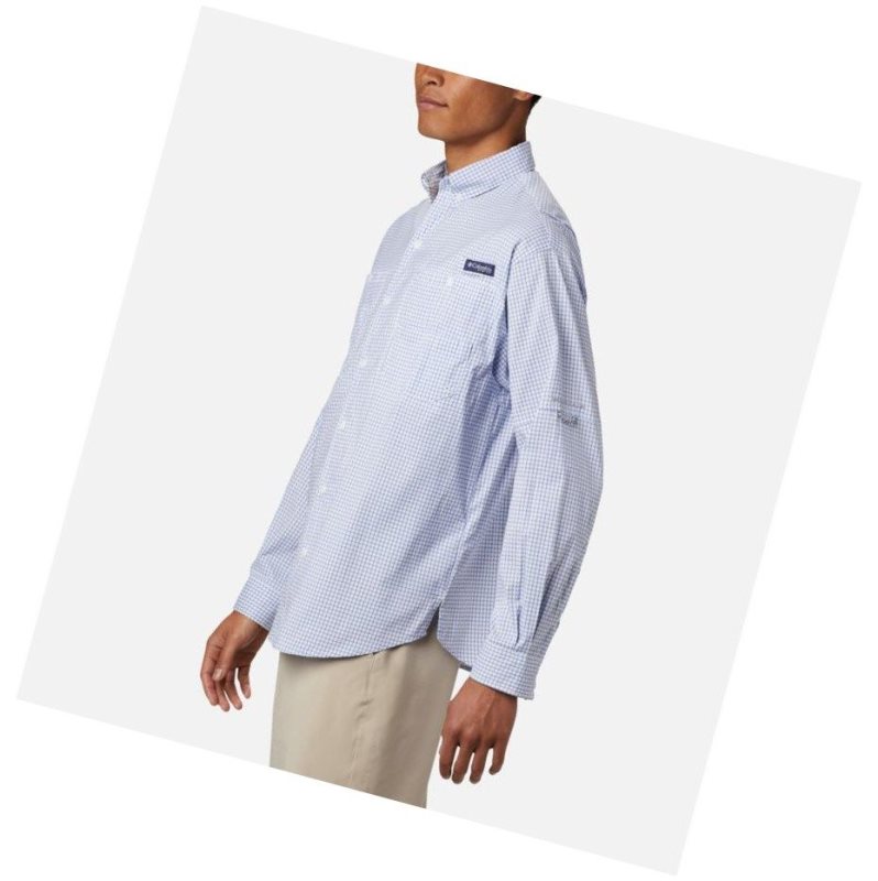 Columbia PFG Super Tamiami Long Sleeve Gömlek Erkek Mavi | 37485-RHYS