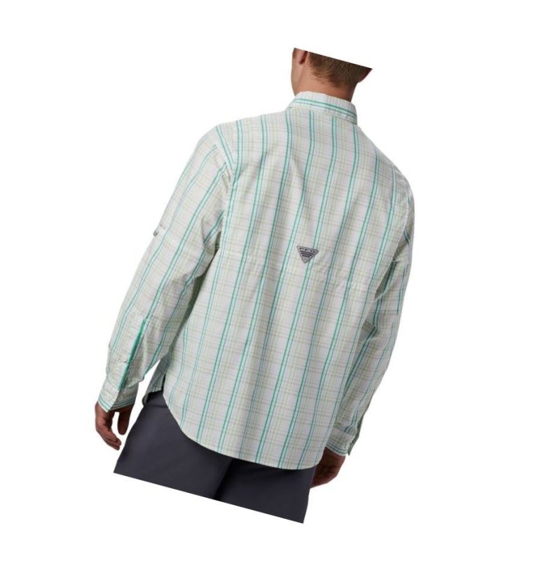 Columbia PFG Super Tamiami Long Sleeve Gömlek Erkek Açık Yeşil | 18523-UGDZ