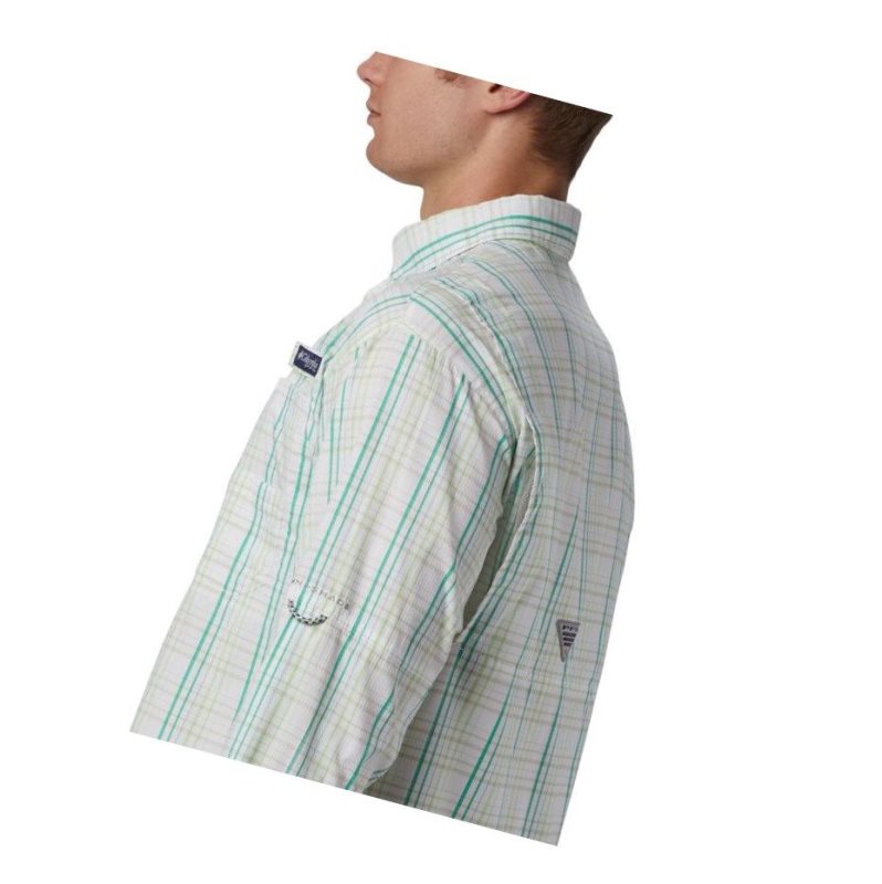 Columbia PFG Super Tamiami Long Sleeve Gömlek Erkek Açık Yeşil | 18523-UGDZ