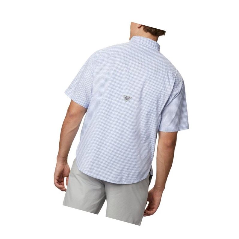 Columbia PFG Super Tamiami Short Sleeve Gömlek Erkek Mavi | 40269-LVOF