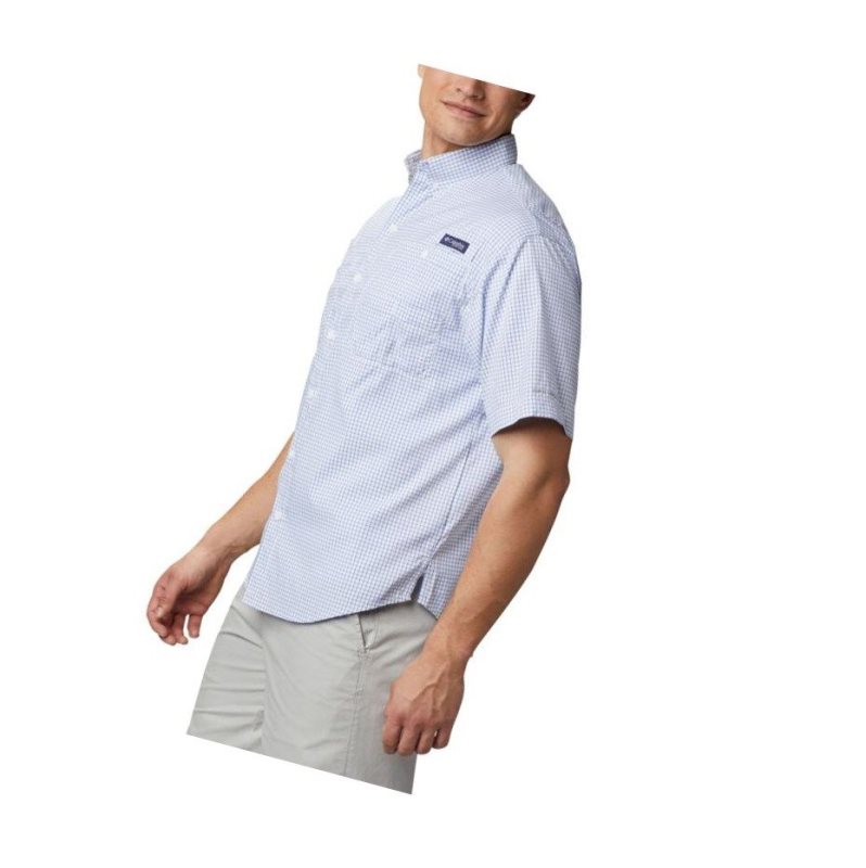 Columbia PFG Super Tamiami Short Sleeve Gömlek Erkek Mavi | 40269-LVOF