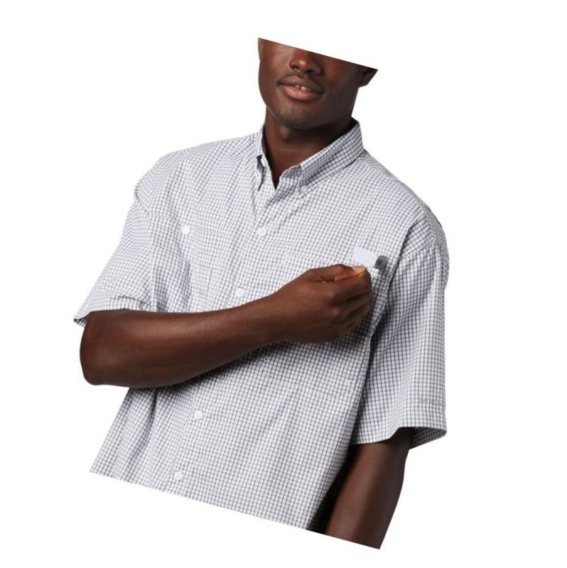 Columbia PFG Super Tamiami Short Sleeve Gömlek Erkek Siyah | 09478-OECS