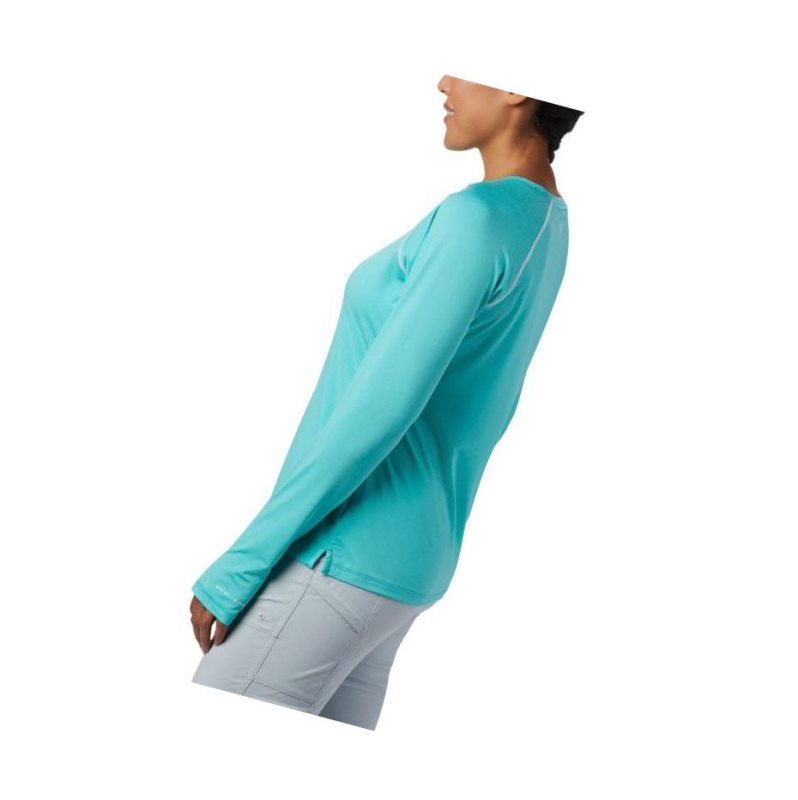Columbia PFG Tamiami Heather Knit Long Sleeve Sweatshirt Kadın Beyaz | 58340-QJFG