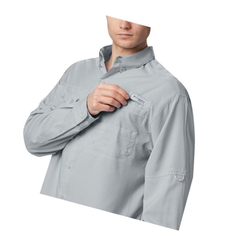 Columbia PFG Tamiami II Long Sleeve Big Gömlek Erkek Gri | 67931-COKF
