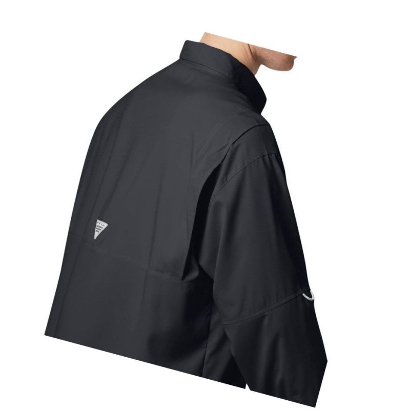 Columbia PFG Tamiami II Long Sleeve Big Gömlek Erkek Siyah | 46892-KEYO