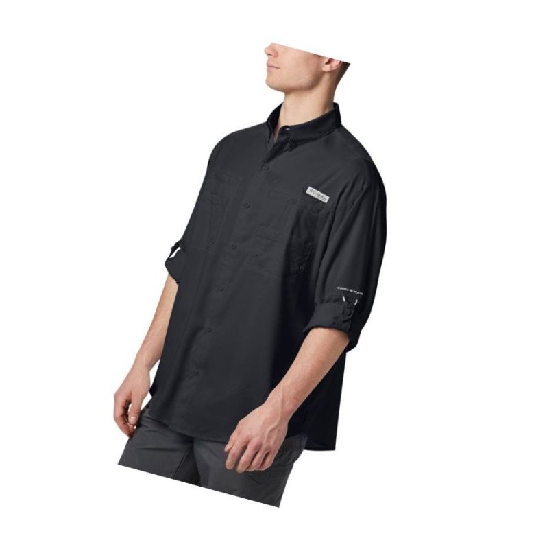 Columbia PFG Tamiami II Long Sleeve Big Gömlek Erkek Siyah | 46892-KEYO