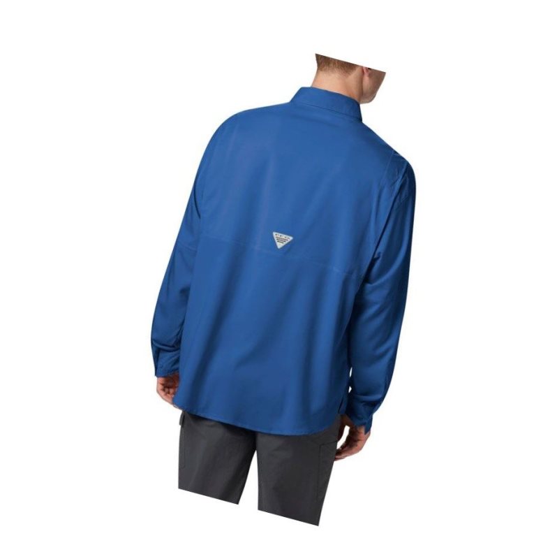 Columbia PFG Tamiami II Long Sleeve Big Gömlek Erkek Mavi | 93427-UNRA