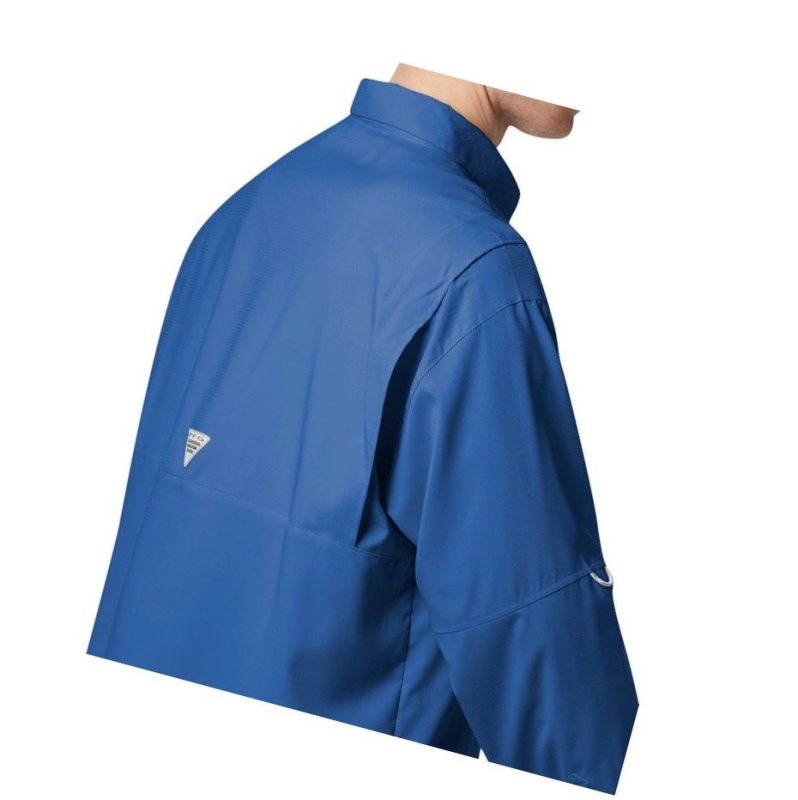 Columbia PFG Tamiami II Long Sleeve Big Gömlek Erkek Mavi | 93427-UNRA
