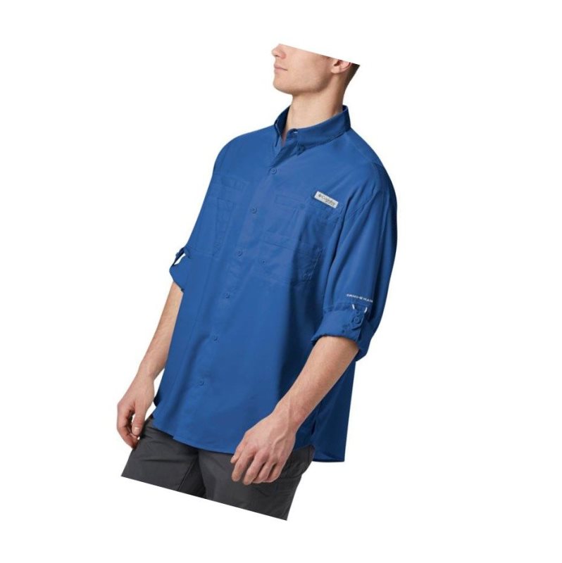 Columbia PFG Tamiami II Long Sleeve Big Gömlek Erkek Mavi | 93427-UNRA