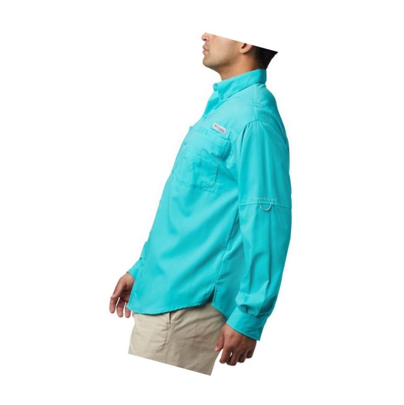 Columbia PFG Tamiami II Long Sleeve Big Gömlek Erkek Açık Turkuaz | 92136-ORTL