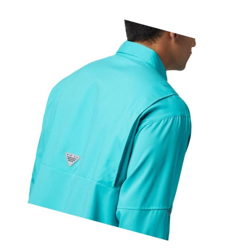 Columbia PFG Tamiami II Long Sleeve Big Gömlek Erkek Açık Turkuaz | 92136-ORTL