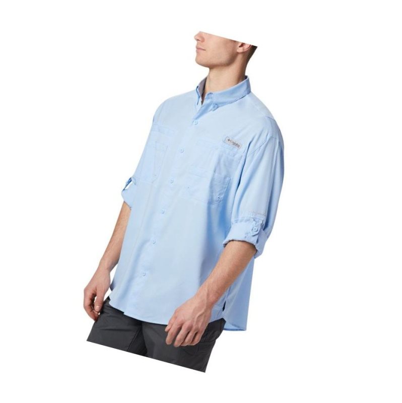 Columbia PFG Tamiami II Long Sleeve Big Gömlek Erkek Mavi | 06482-TERO