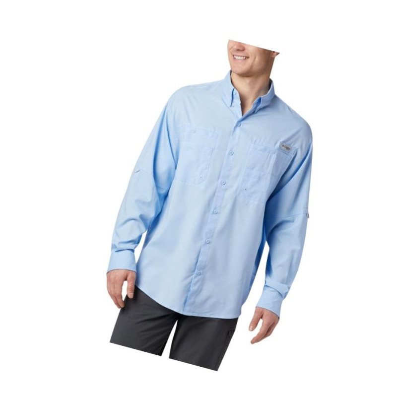 Columbia PFG Tamiami II Long Sleeve Big Gömlek Erkek Mavi | 06482-TERO