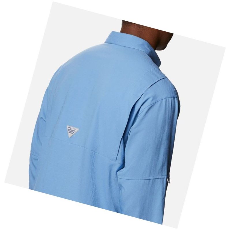 Columbia PFG Tamiami II Long Sleeve Gömlek Erkek Mavi | 76452-GMKC