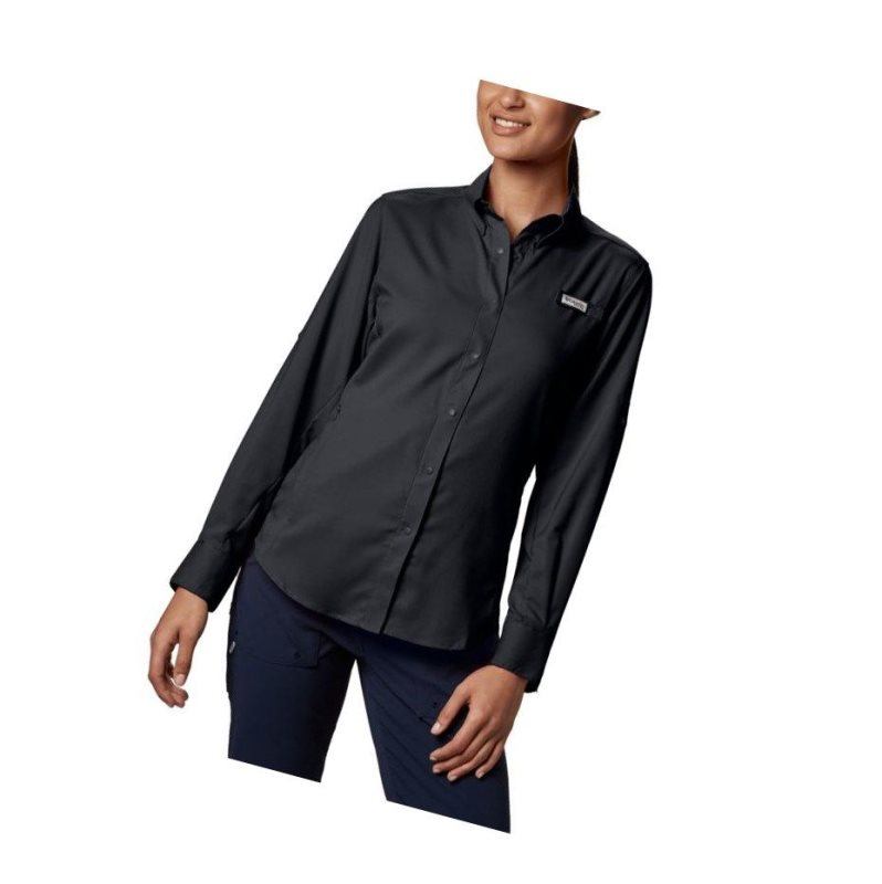 Columbia PFG Tamiami II Long Sleeve Gömlek Kadın Siyah | 63071-VFAX