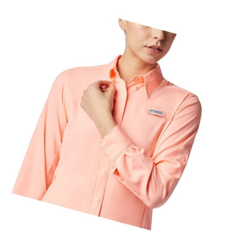 Columbia PFG Tamiami II Long Sleeve Gömlek Kadın Pembe | 62571-MOQC